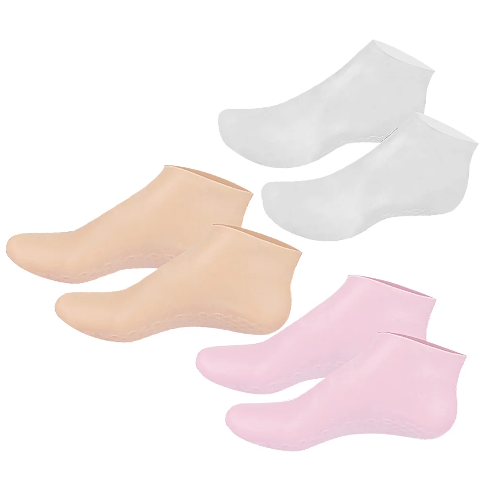 

3 Pairs Moisturizing Socks Foot Care Dry Cracked Feet Moisture Mask 21.5x8cm Moisturizer Lotion Women Overnight Sebs Miss