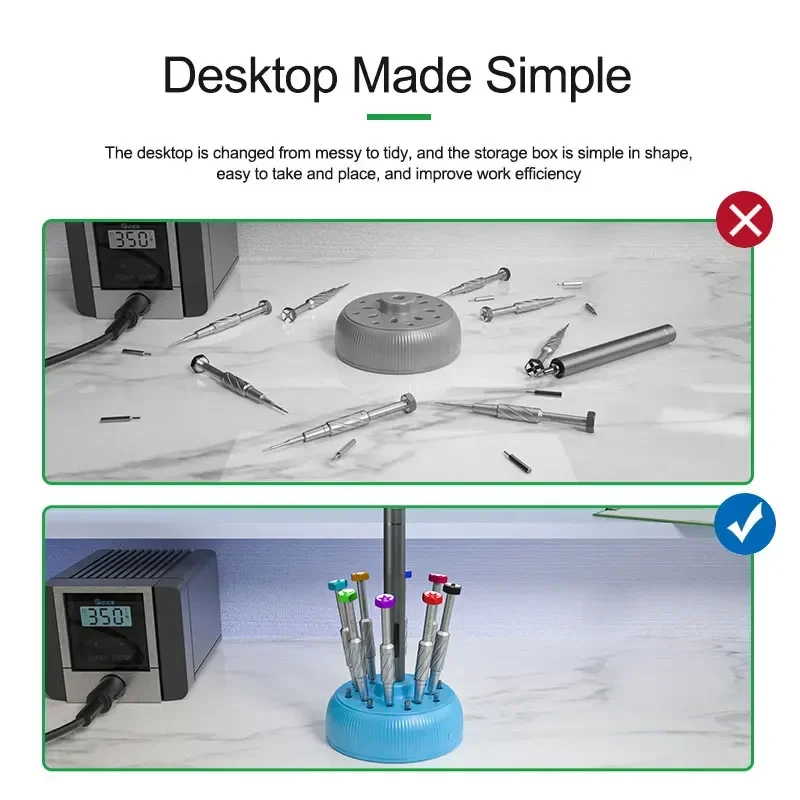 RELIFE RL-078 Многофункциональная отвертка Пинцет Ящик для хранения Поворотная