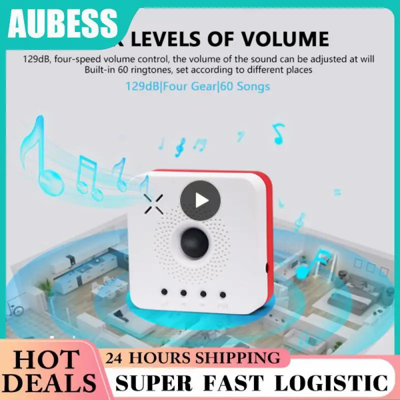 

100 Meters 433 Mhz RF Wireless Doorbell Infrared Body Motion Sensor Visitor Alert Chime Alarm Burglar Work With Emergency Button