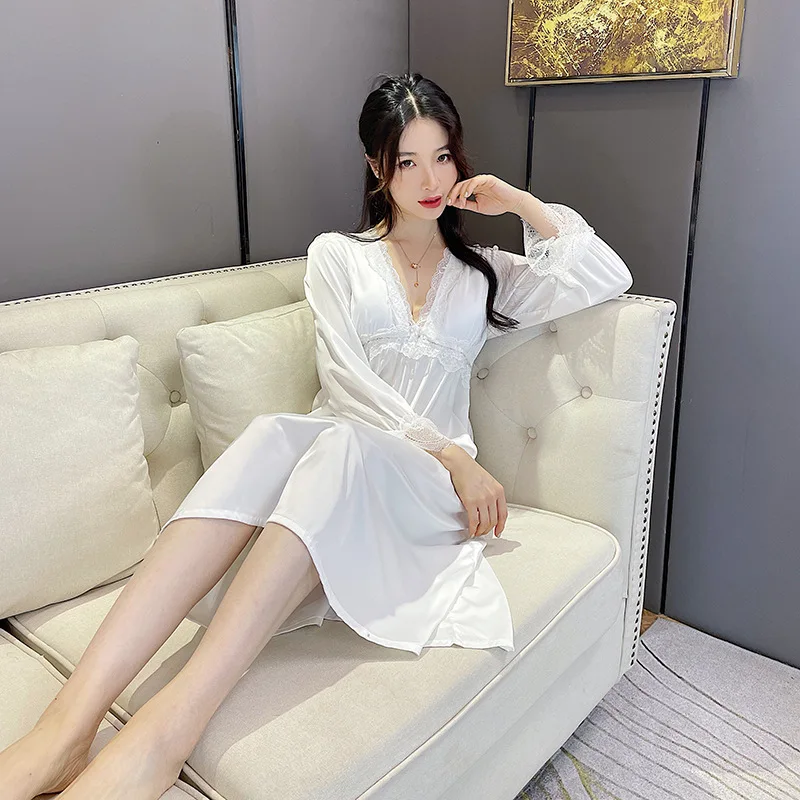 New ice silk couple pajamas Men's spring and summer simulation silk thin pajamas ladies sweet leopard print homewear suit