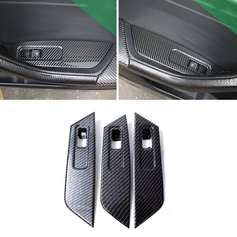4 шт. переключатель стеклоподлокотника из углеродного волокна для Skoda KODIAQ 2017 2018 2019