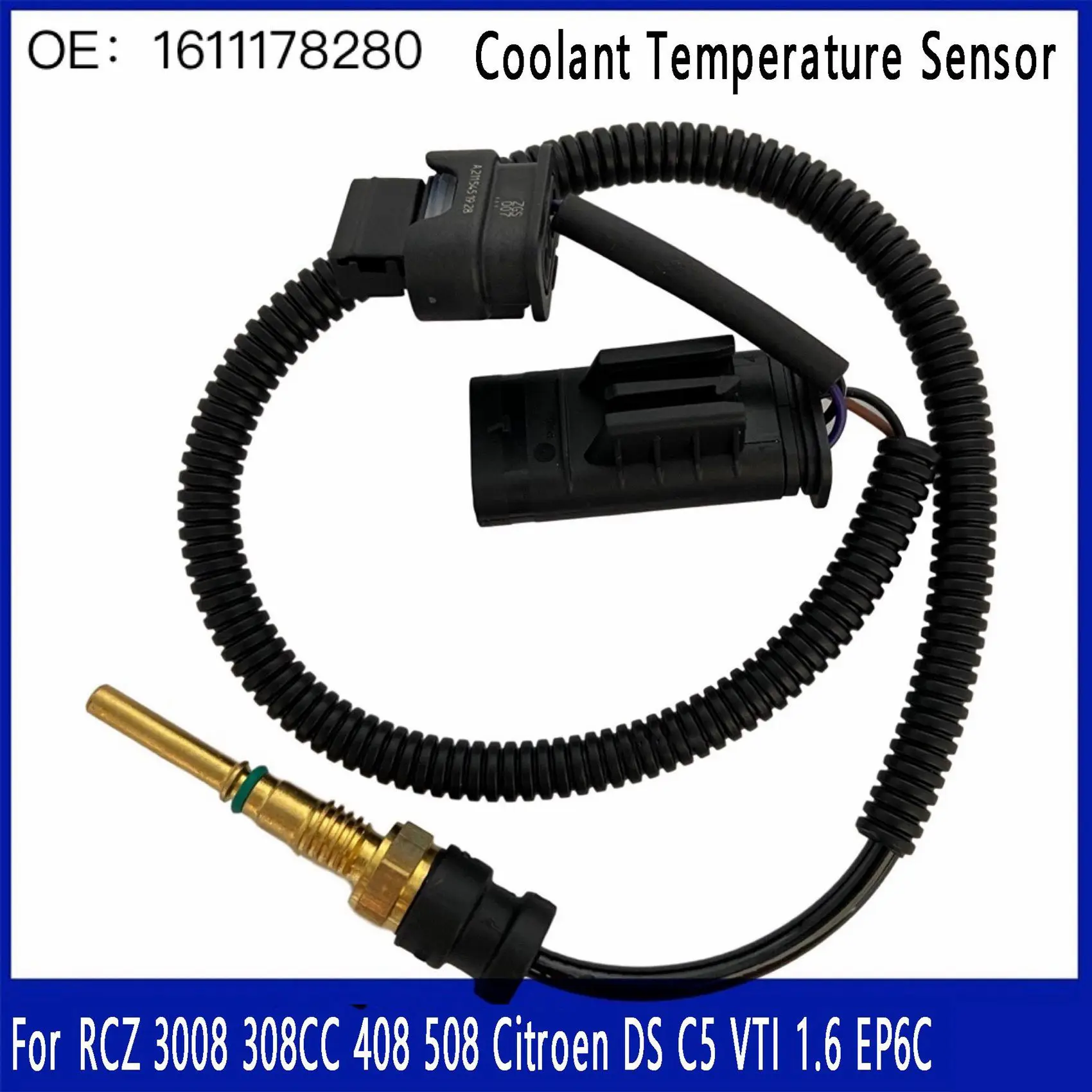 

New Coolant Temperature Sensor 1611178280 for Peugeot RCZ 3008 308CC 408 508 Citroen DS C5 VTI 1.6 EP6C