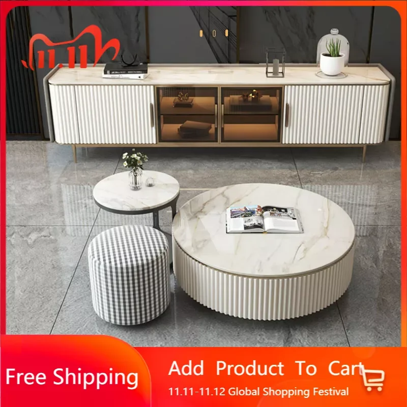 

Nightstands Side Advanced Tea Tables Multifunctional Small Apartment TV Cabinet Advanced Light Italian Mueblesa Furniture WXHYH