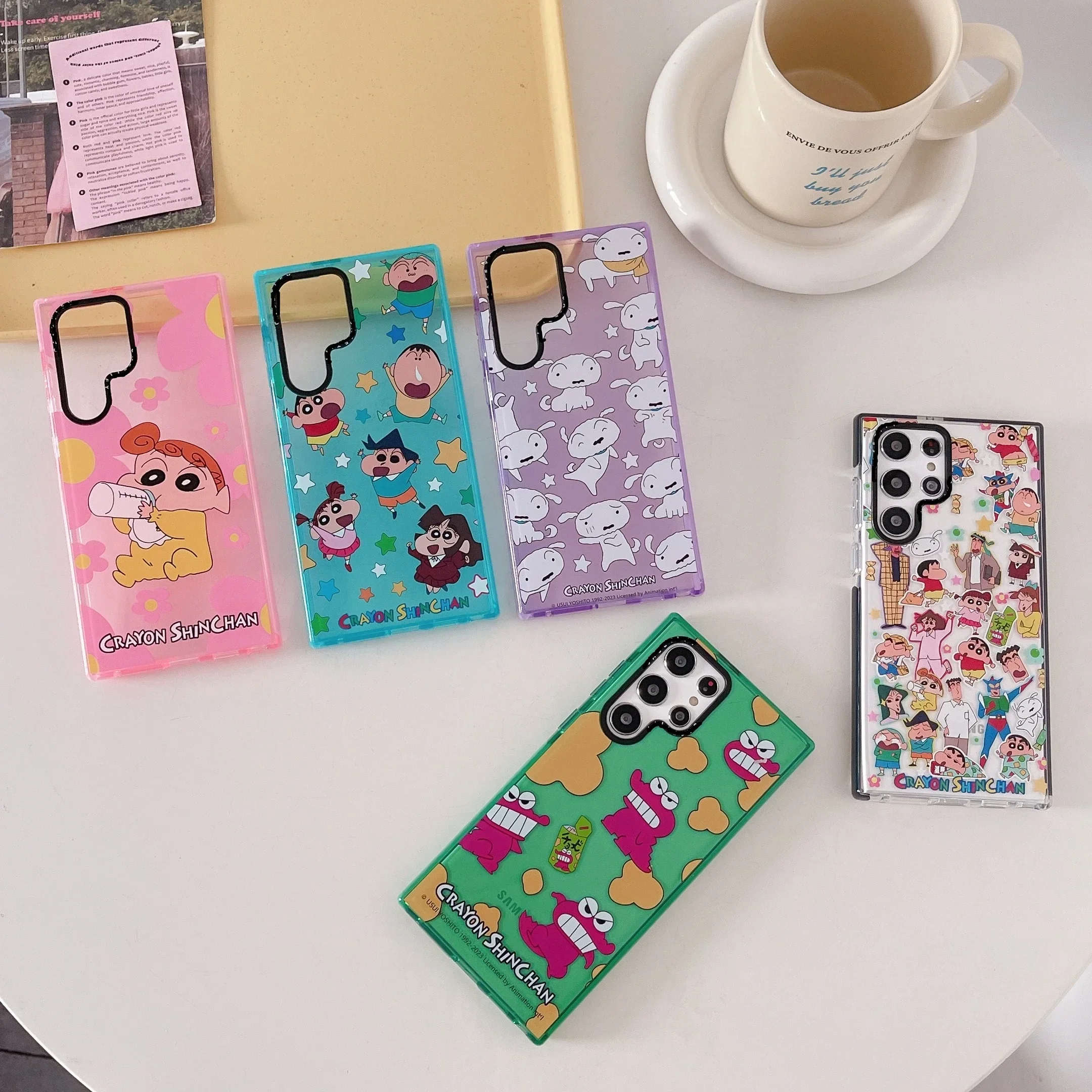 

Anime surrounding crayon Xiaoxin is suitable for Samsung Galaxy S23 phone case S23+/S23 Xiaokui S20/S21+/S22 protective case
