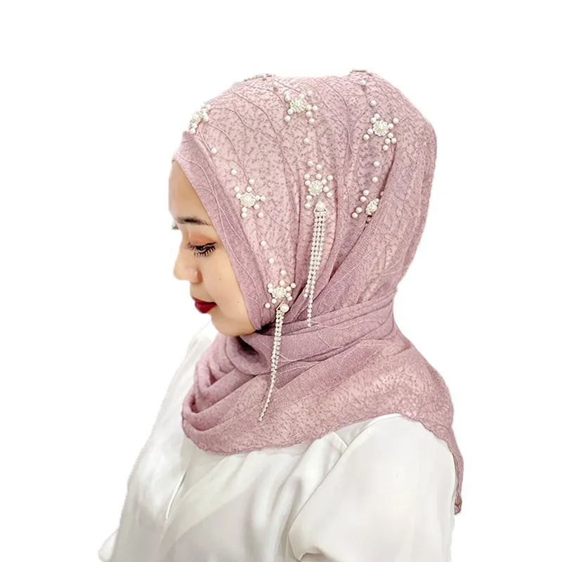 A Shawl Hooded Turkish Woman of Abaya Arab Islam, India, Morocco, with A Tassel of Gold Studded with Flowers.