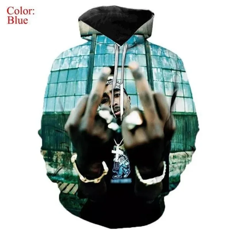 

Makaveli Tupac Hoodie Men Clothing 3D 2Pac Amaru Shakur Print Rap Hoodies Vintage Streetwear Fashion Hip Hop Rock Pullover Hoody