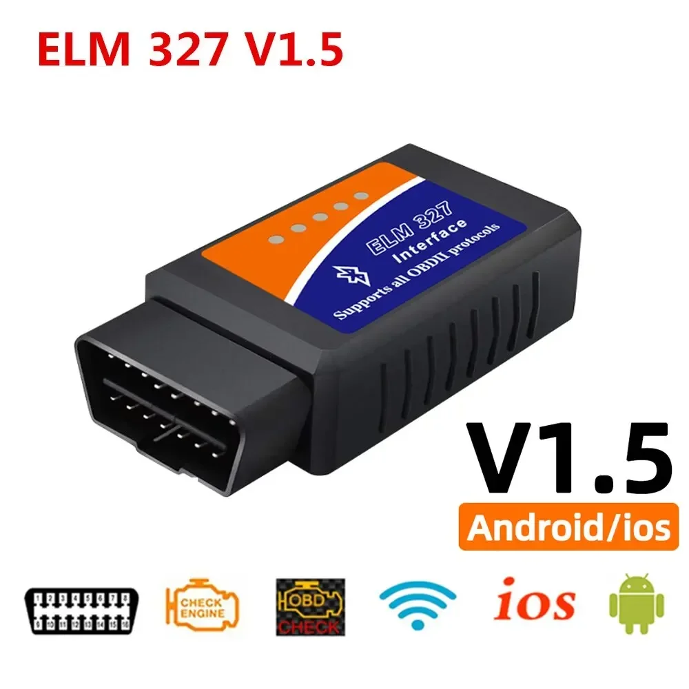 Автомобильный диагностический инструмент ELM327 V1.5 OBD2 считыватель кодов BT/Wi-Fi ELM 327OBD