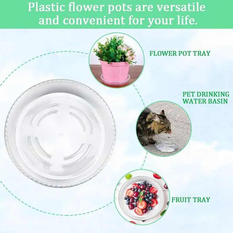 Поднос пластиковый для садовых растений круглый цветочный горшок 30 шт.