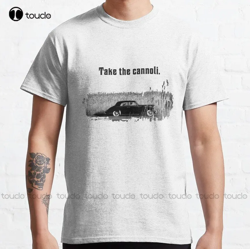 

Take The Cannoli Classic Godfather Mafia Movie T-Shirt Baseball Tee Custom Aldult Teen Unisex Digital Printing Tee Shirts