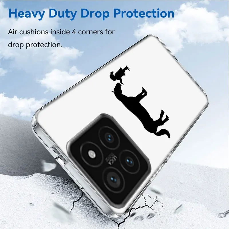 Прозрачный чехол для телефона Black Shadow Horse Xiaom Mi 12 12T 11T 10T 9T 13 11 10 9 8 Lite CC9 CC9E Pro 6X 5X A1 A2 A3