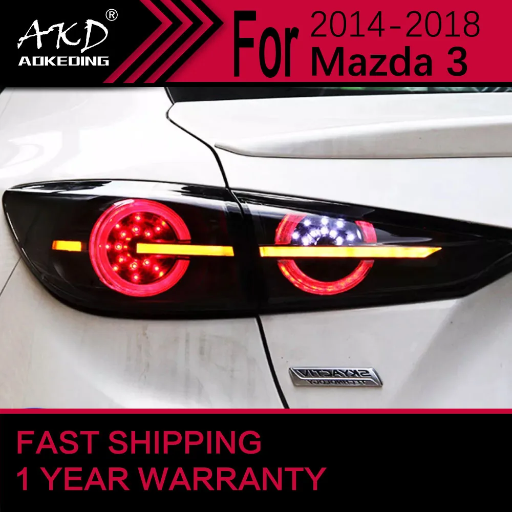 

AKD Car Styling Tail Lamp for Mazda 3 Tail Lights Mazda3 Axela Sedan LED Tail Light Dynamic LED Signal DRL Rear Lamp Accessories