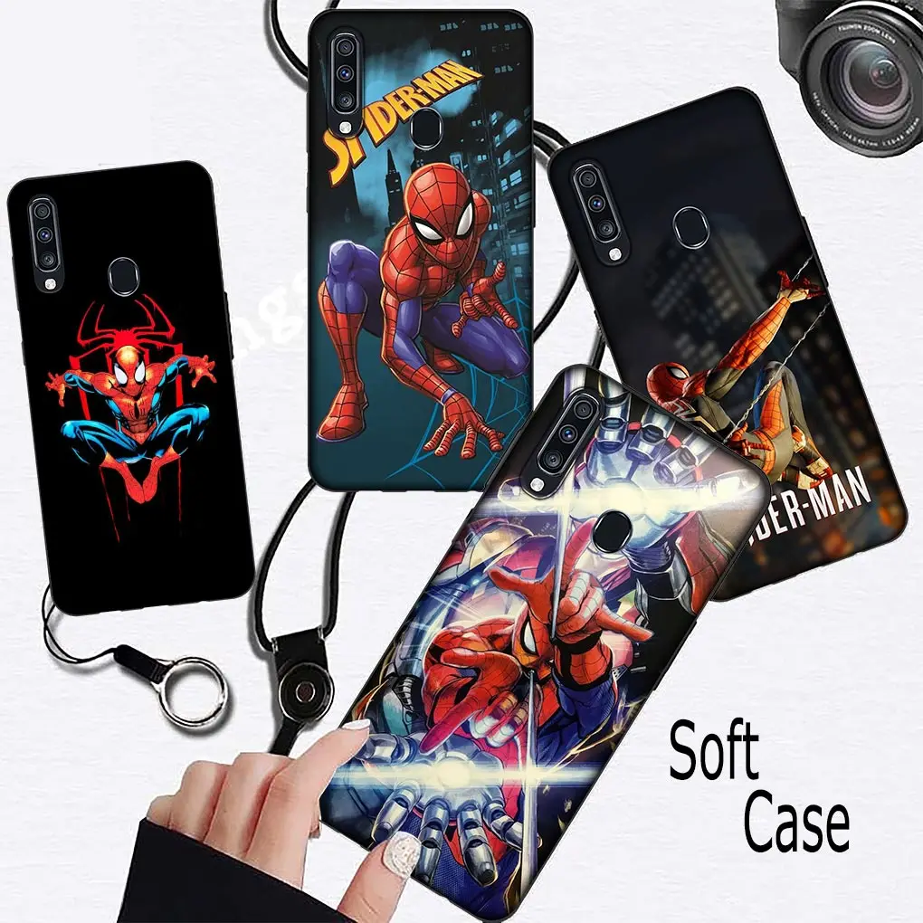 Чехол для телефона Человек-паук M-Marvels Spider Man Samsung Galaxy S21 S20 Fe S23 S22 Ultra S8 Plus A12 A13 A21S A73 +