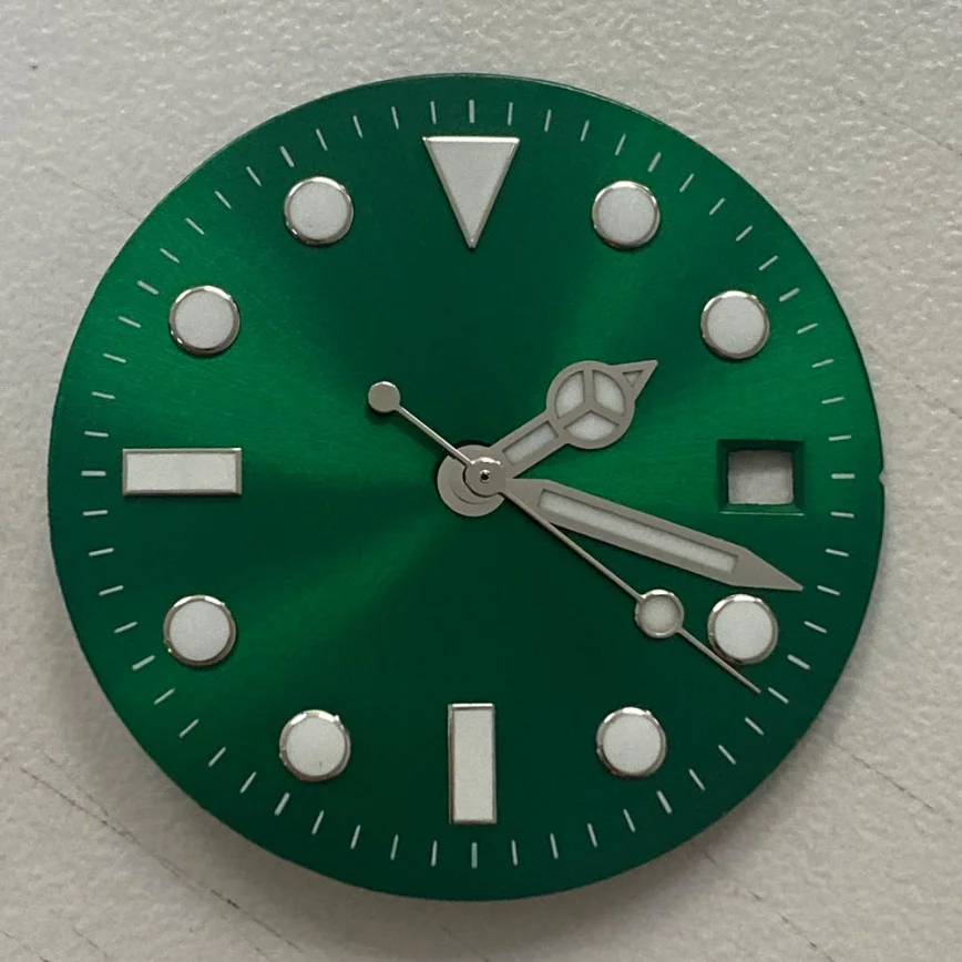 Watch Dial + Watch Hands 29mm Blue Black Green Dial Fits Movement 8215/8200/821A/2813 Watch Accessories