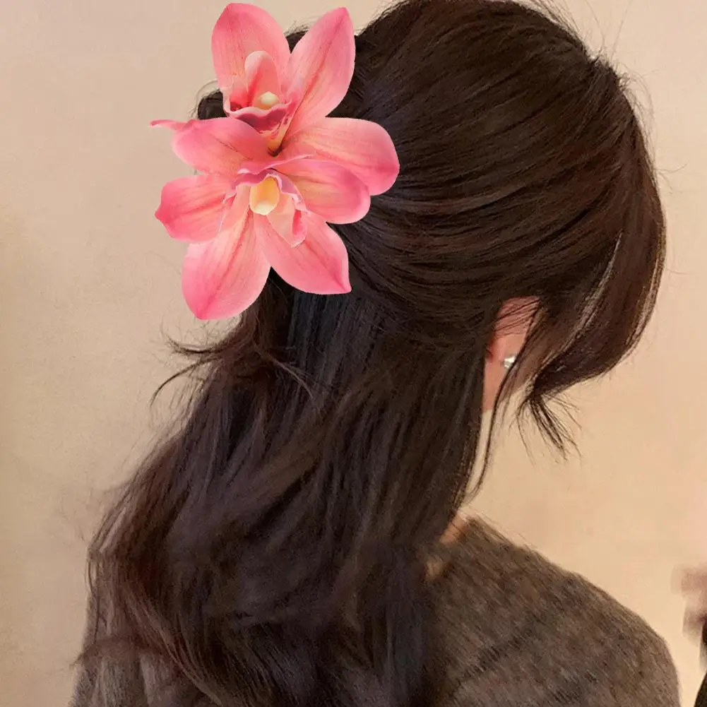 Новая заколка для волос с имитацией орхидеи модная богемная челка боковым