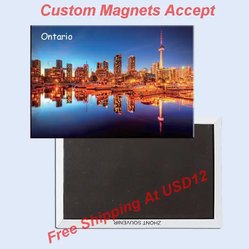

SOUVEMAG Rectangle 78*54*3 mm Ontario CN Tower Rigid Metal Wrapped Souvenir Refrigerator Magnets 20453