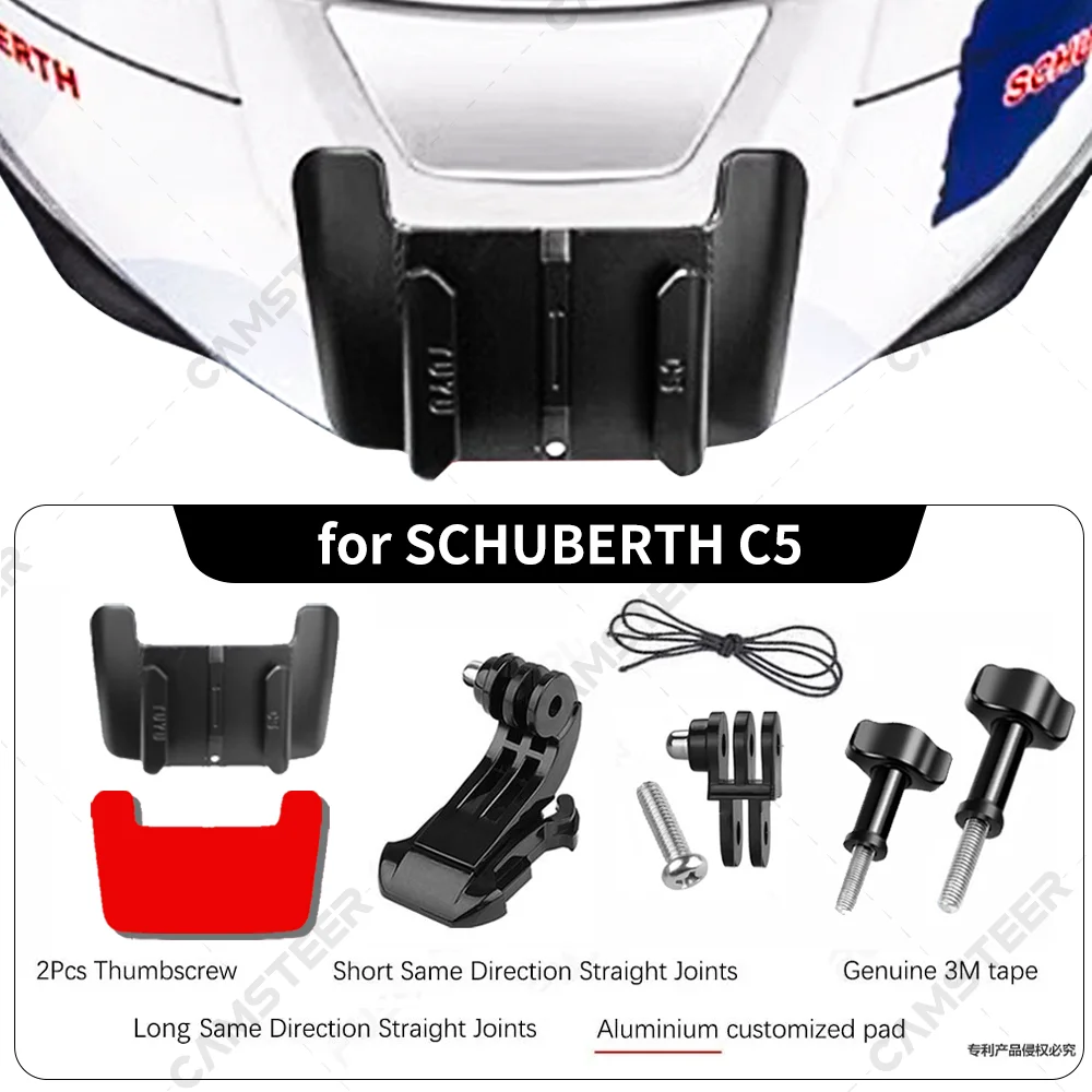 Фото Алюминиевое крепление для подбородка шлема SCHUBERTH C5 для GoPro Hero 13 12 11 10 9 Insta360 X4 X3 Ace pro DJI Action 5pro 4 3 Camera №3