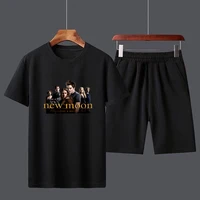 twilight boys male summer casual short sleeve tops pants suits streetwear tops tshirts cotton mens t shirt and short set