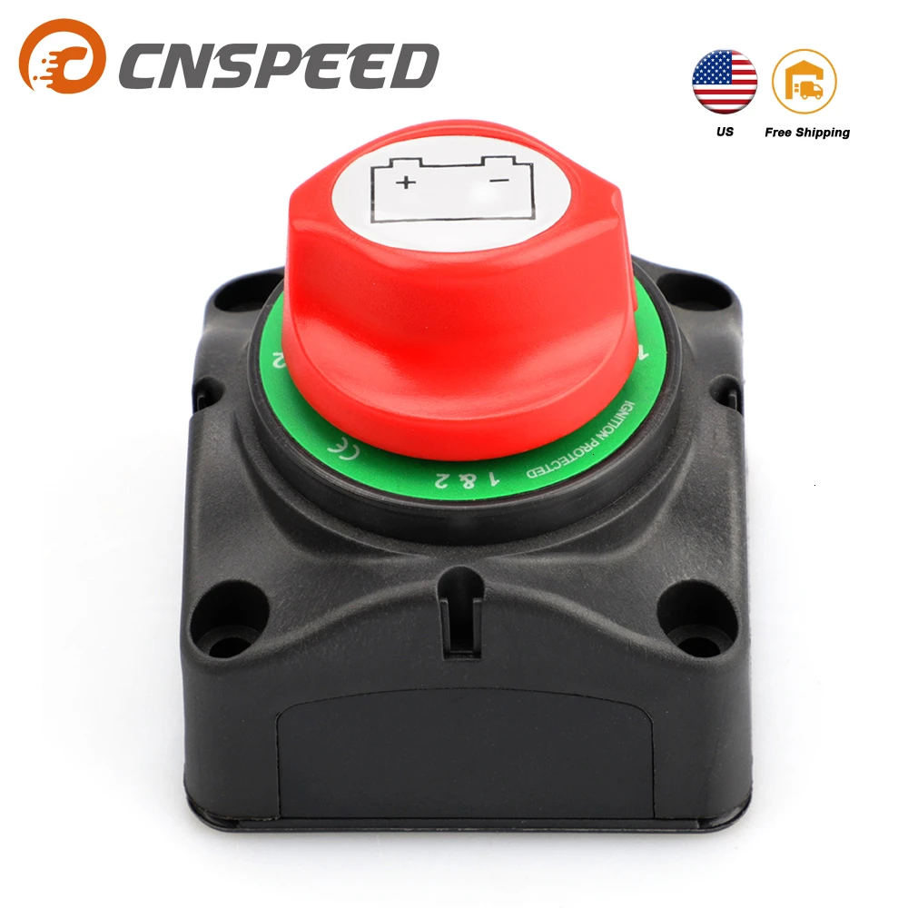 

3 Position Disconnect Isolator Master Switch Battery Power Cut Off Kill Switch Fit 200A for Car/Vehicle/RV/Boat/Marine YC101588