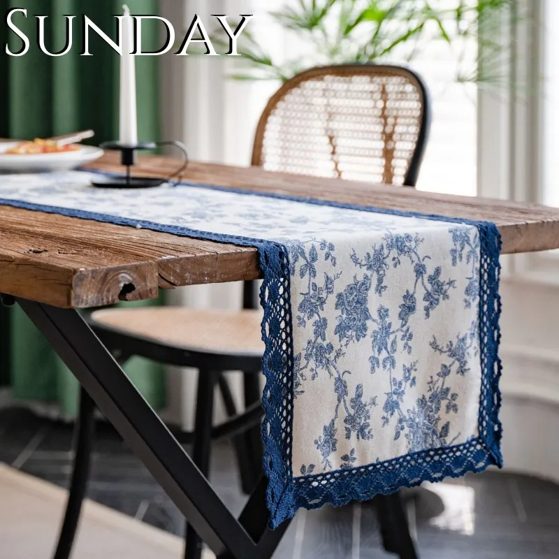 

Обеденная скатерть в виде цветка розы, темно-синяя скатерть для журнального столика с принтом, роскошная винтажная скатерть с кружевом, свадебное украшение для дома в стиле бохо