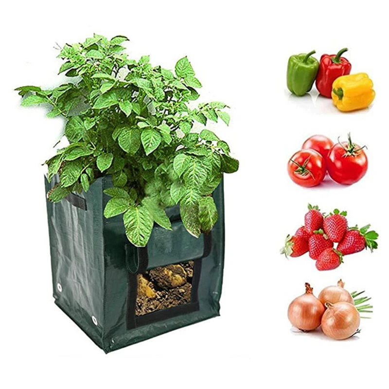 

Potato Grow Bag Rectangle Planting Nursery Pot Outdoor Garden Flower Planting Bag with Handle Garden Vegetable Plant Container