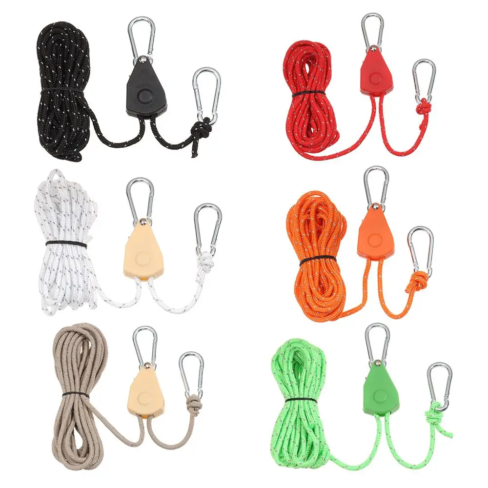 

Lights Lifting Awning Wind Rope Ratchet Hangers Adjustable Rope Fastener Fixed Buckle Pulley Tent Rope Tensione