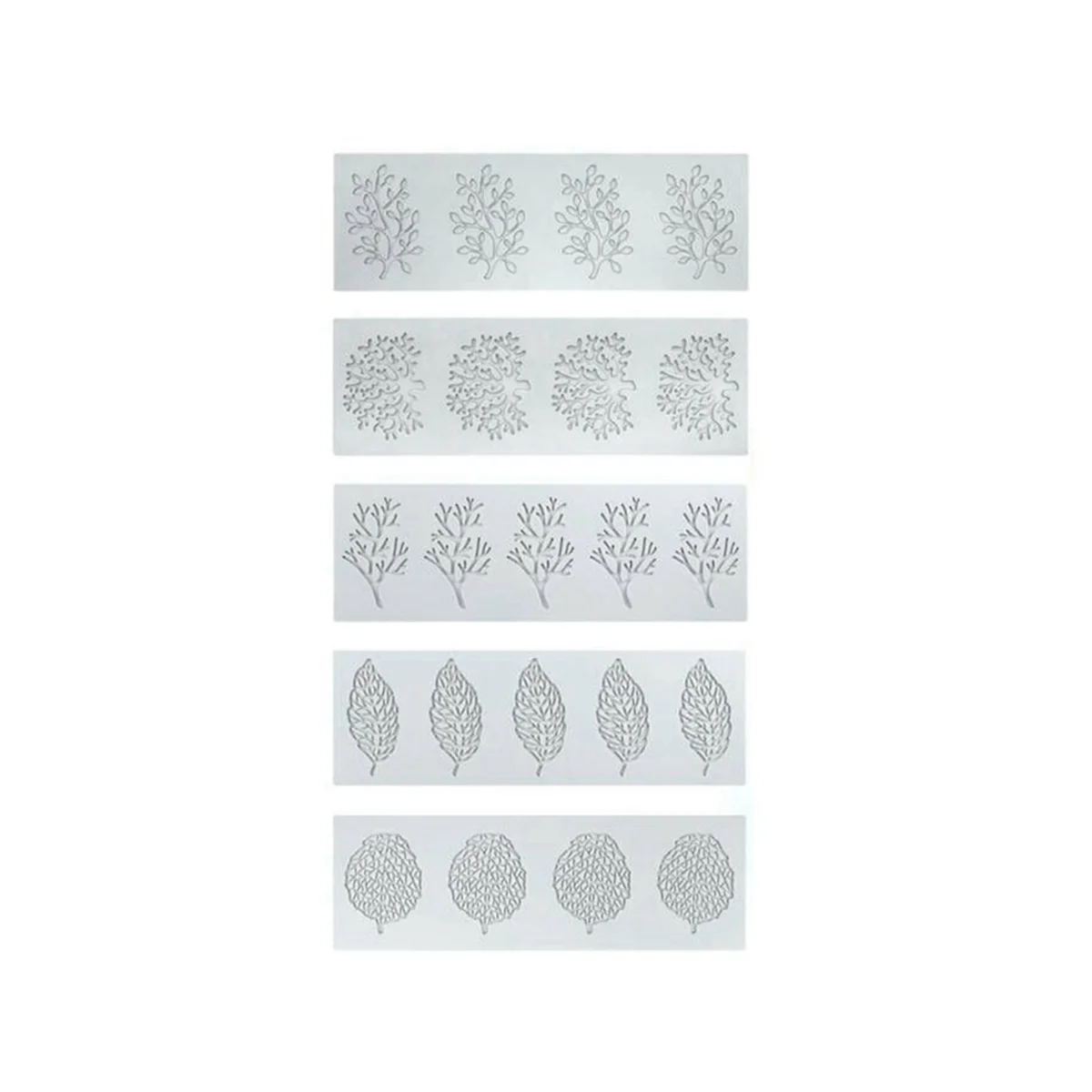 

Molecular Cuisine Plating Silicone Mold 5-Pack Leaves Silicone Mold Fondant Mold Lace Mat Cake Mold