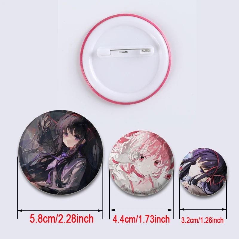 58 мм Новая японская аниме Puella Magi Madoka Magica кнопка булавка Miki Sayaka Kawaii брошь с героями