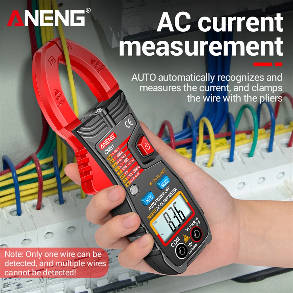 

ANENG CM81 6000 Counts Digital Clamp Meter DC/AC Current Voltage Resistance Frequency Capacitance Tester Auto Range NCV Multimet