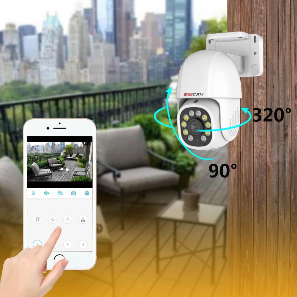 IP-камера с функцией ночного видения датчиком движения и слотом для SD-карты |