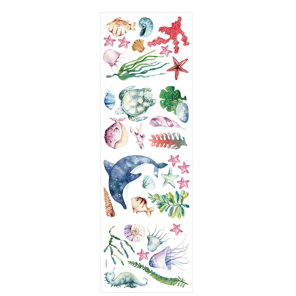 

1 Sheet Sea Wall Sticker Ocean Theme Wall Decal Ocean Creatures Wall Sticker Under The Sea Wall Decal for