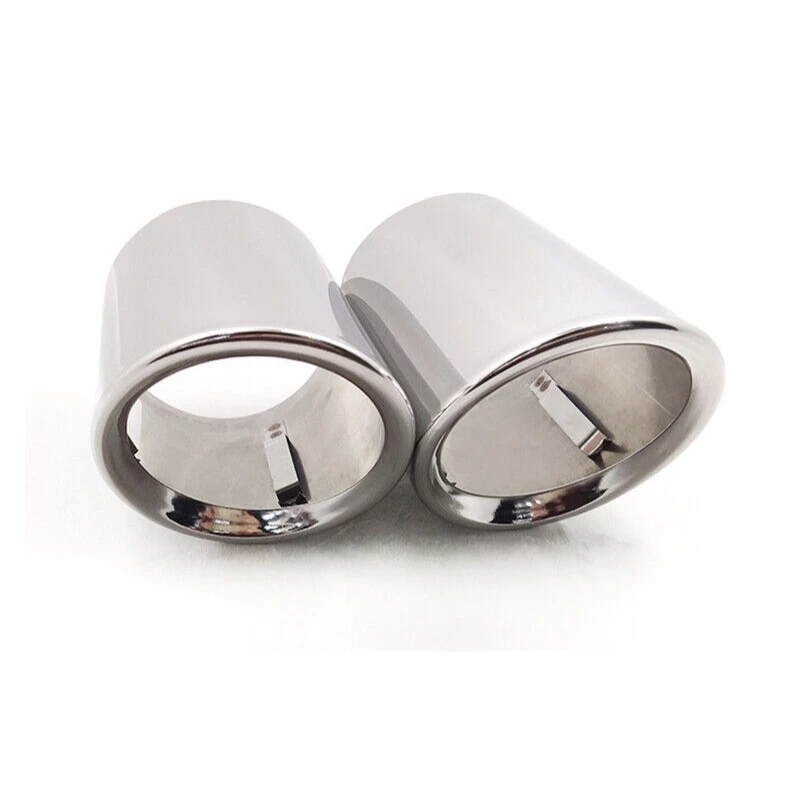 2 шт. насадки на глушитель для Audi A1 A3 A4 A6 Q3 Q5 Q7 автомобильный наконечник выхлопной трубы из нержавеющей стали, отделка выхлопной трубы