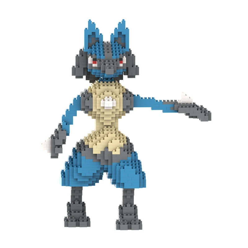 Фото Строительные блоки серии Pokemon Lucario Marowak Cubone Piakchu Gyarados Piplup Charizard, модель в сборе, мини-кирпичная фигурка, игрушки №4