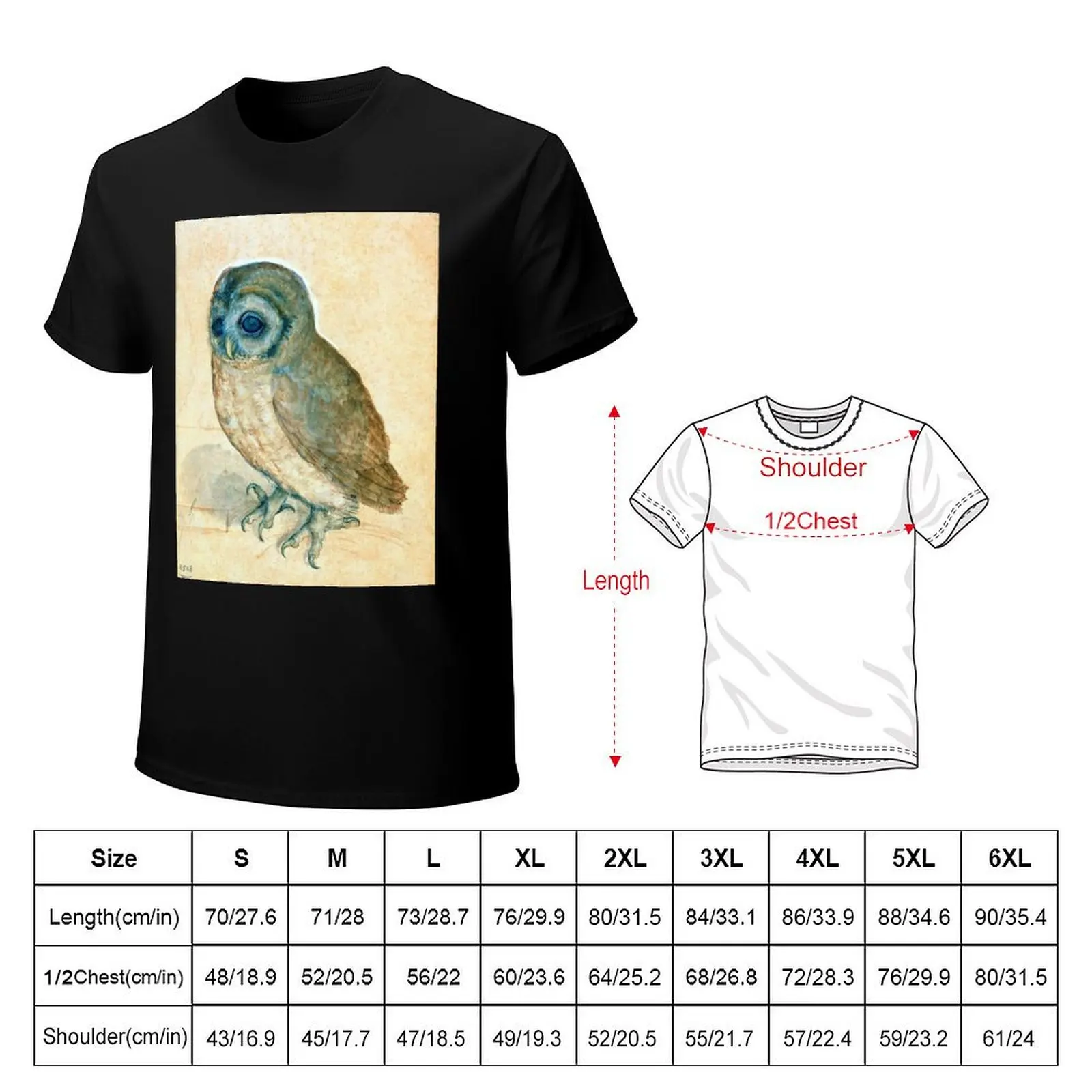 Футболка Albrecht Dürer Little Owl рубашки винтажная одежда милая мужские белые футболки