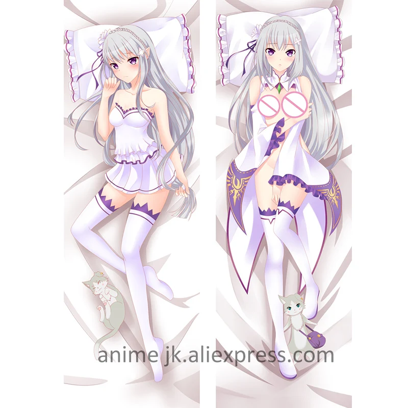 

Anime Dakimakura Re:Zero − Starting Life in Another World Body Pillow Cover Case Emilia Cosplay Hugging Pillowcase