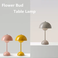 flower bud table lamp usb nordic bedroom night lamp led desktop lights eye protection reading light for homebarcoffee decor