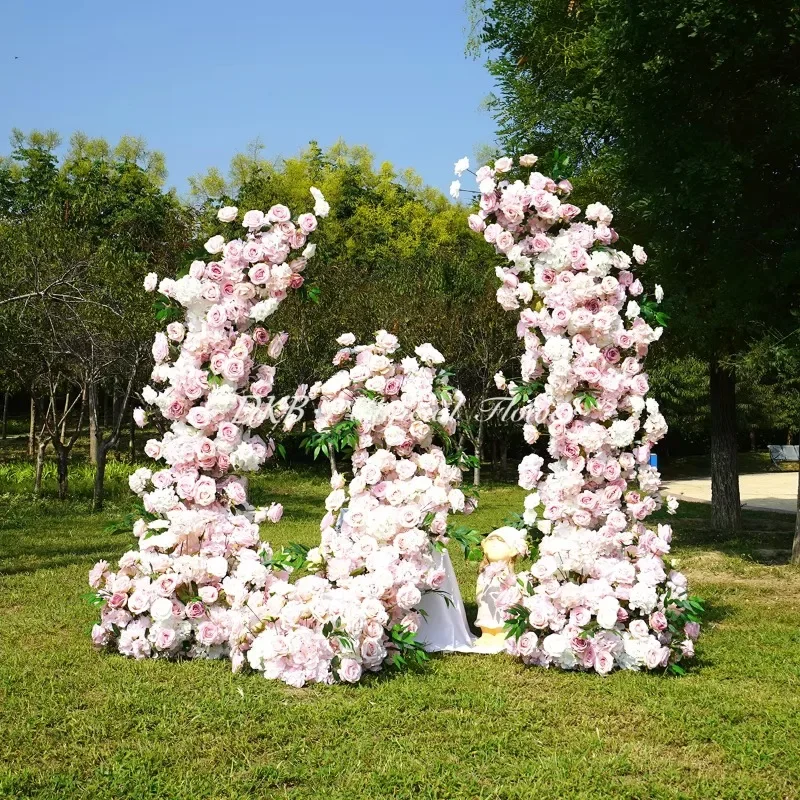 Искусственный Свадебный Цветочный свод DKB 1 9-1 8 м Цветочная композиция розовая