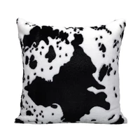 4545cm plush cushion covers cow pattern sofa throw pillow cover square car decor seat pillowcase for home decor pillows case