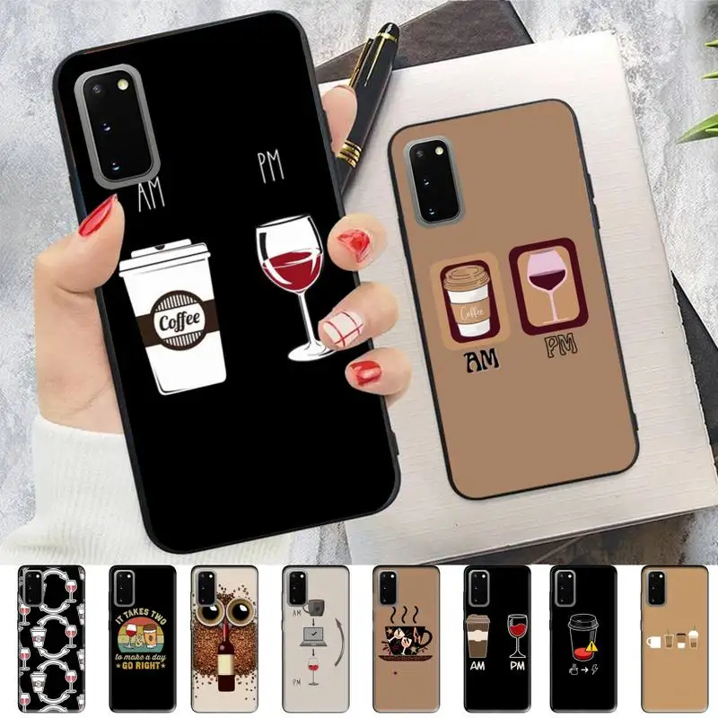 

YNDFCNB Coffee Wine Cup Phone Case for Samsung S10 21 20 9 8 plus lite S20 UlTRA 7edge