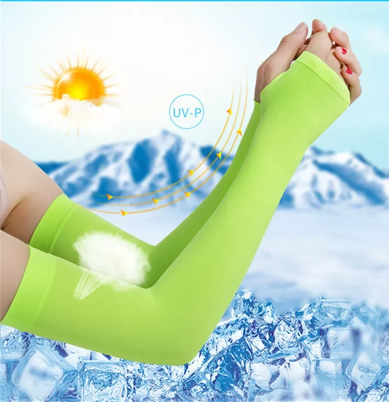 

1 Pair Men Women Cycling Arm Sleeve Running Bicycle Cycling Cuff Sun Protection Cuff Cover Protective Anti-sweat Arm Warmers