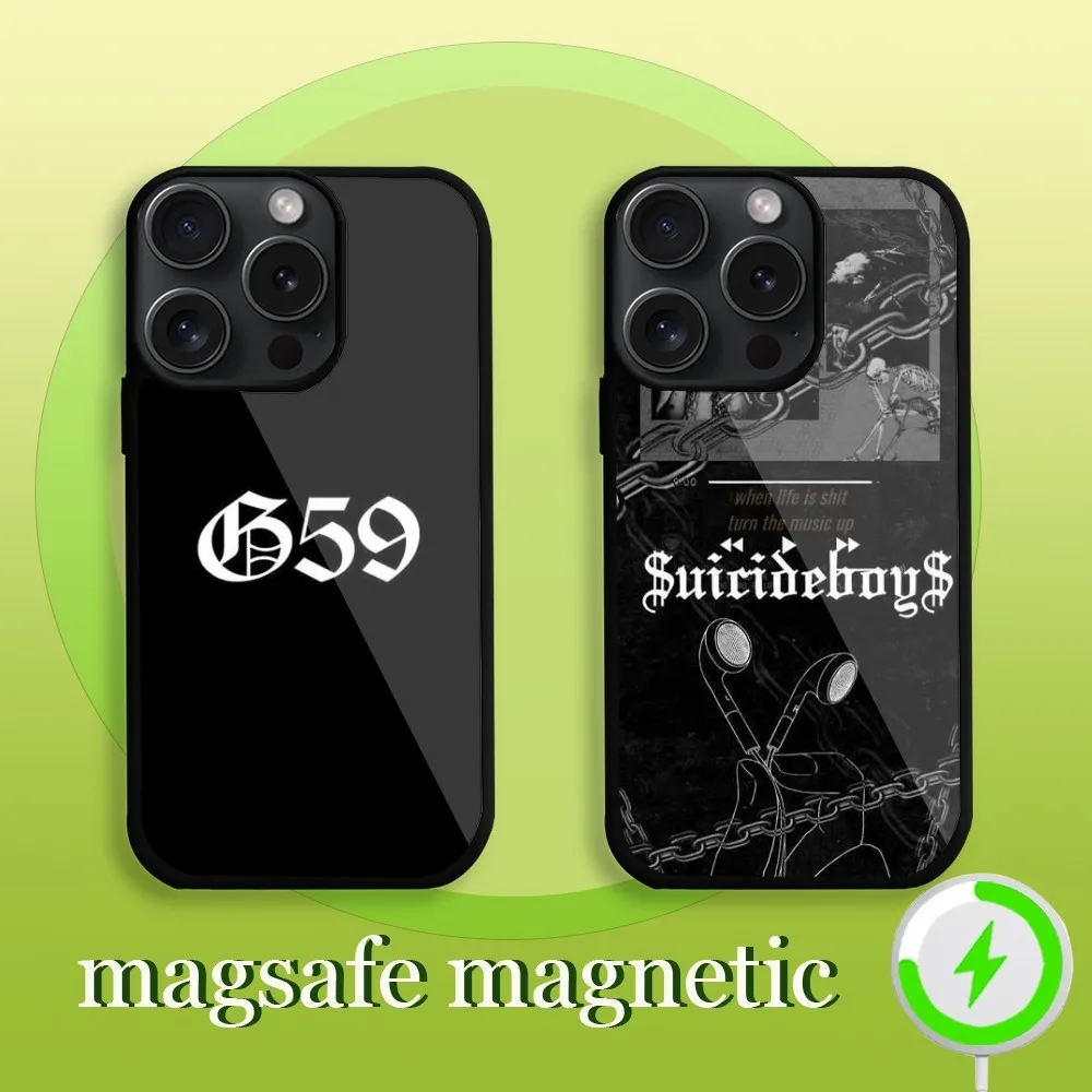 Чехол для телефона Uicideboy Suicideboys iPhone 11 12 13 14 15 Pro Maafe магнитный с беспроводной