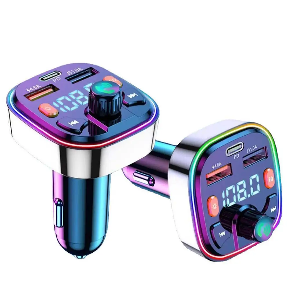 

Q5 Car Radio Mp3 Audio Player Bluetooth-compatible Hands-free Fm Transmitter Multi-functional Fast Dual Usb charging plug