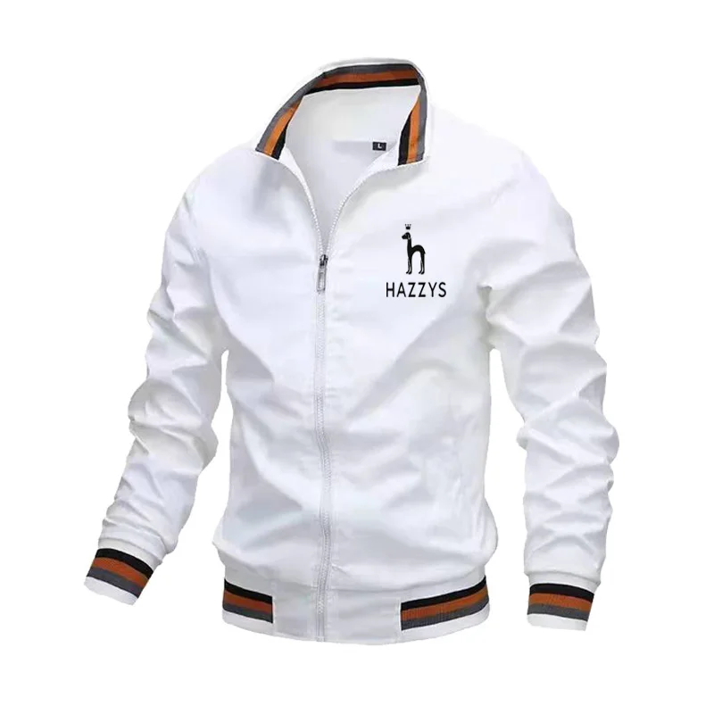 

Hayyzs Men's Autumn and Winter High Collar Zipper Jacket, Korean Trend outdoor, Leisure Travel,British Academy Millennium Future
