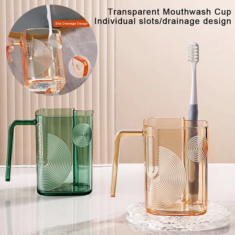 

Toothbrush Washing Mouth Cups Home Hotel Tooth Brush Holder Bathroom Accessories Mouthwash Storage Cup Light Luxury Transparent
