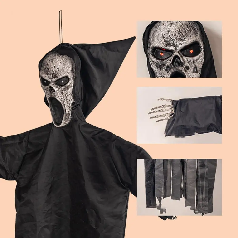 

Украшение на Хэллоуин, реалистичные подсвеченные летающие призраки, легкая установка, подвесной призрак на Хэллоуин, подвесная фотография