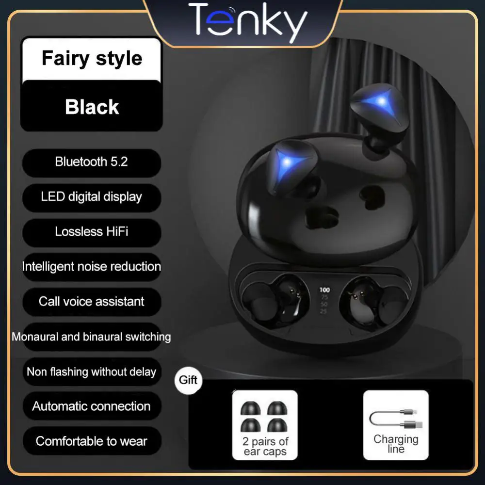 

Беспроводная гарнитура без задержки с зарядным устройством, Tws наушники с цифровым дисплеем, Внутриканальные наушники, наушники-вкладыши ...