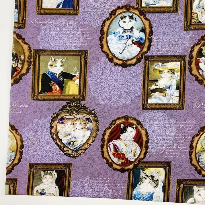 Фоторамка с изображением кошки обычная хлопчатобумажная ткань для шитья