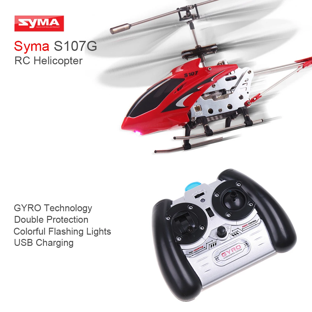 Оригинальный Вертолет Syma S107G S107 3.5CH RC с гироскопом Радиоуправление металлический