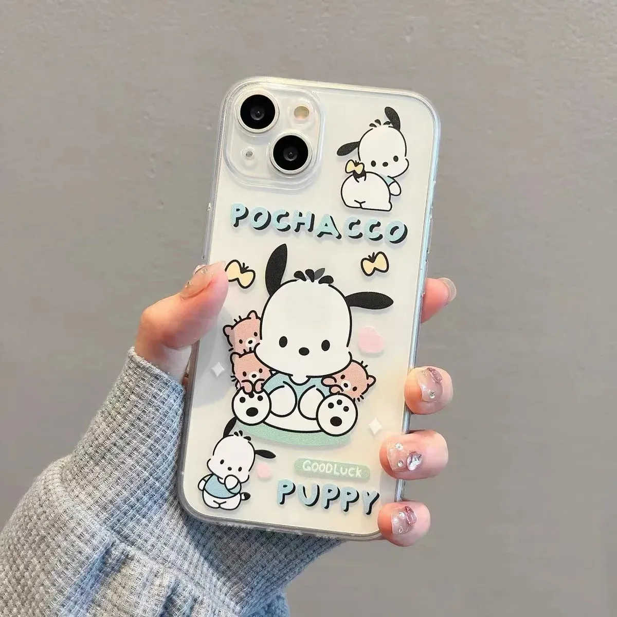 Прозрачный чехол Sanrio для iPhone 16 15 14 13 12 11 Mini Pro Max X XR XSMax 7 8 Plus SE20