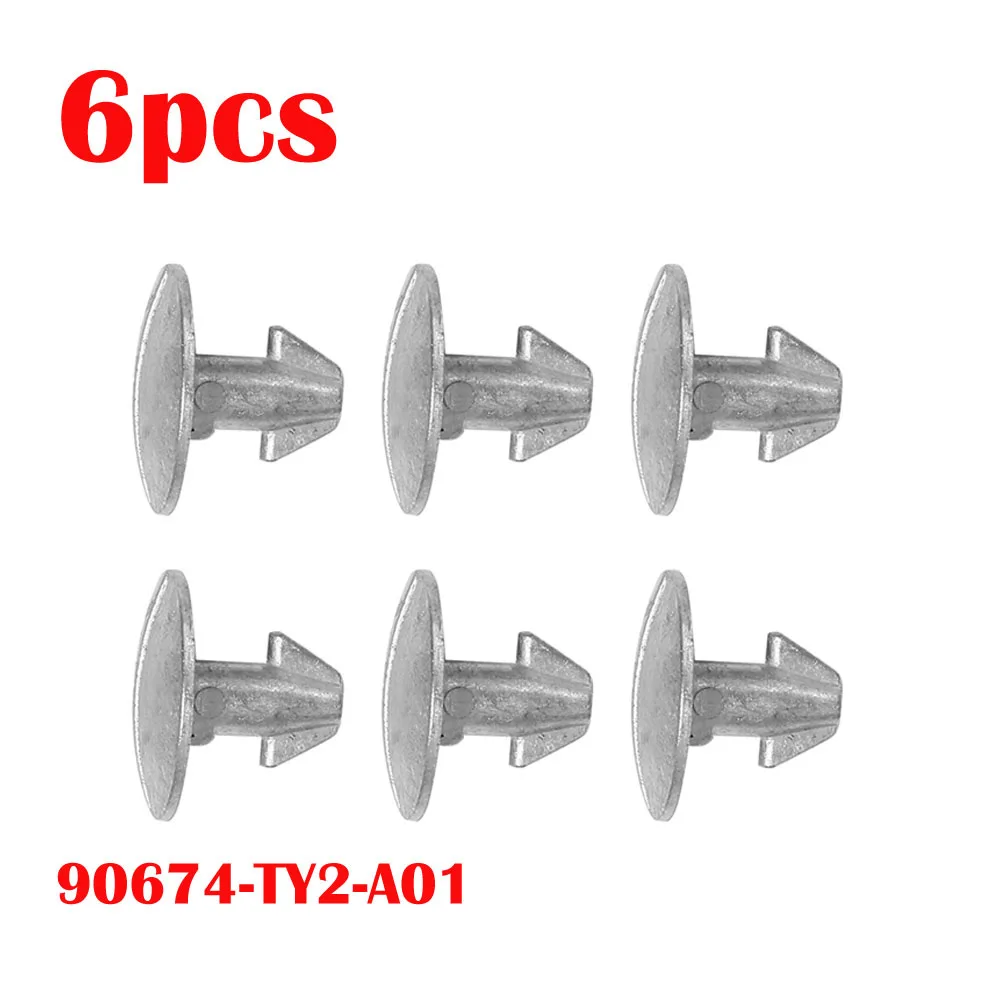 

6pcs Engine Overhaul Cover Pin 90674-TY2-A01 Engine Access Cover Pin Screw Fit For Accord For Civic Auto Fastener Clip