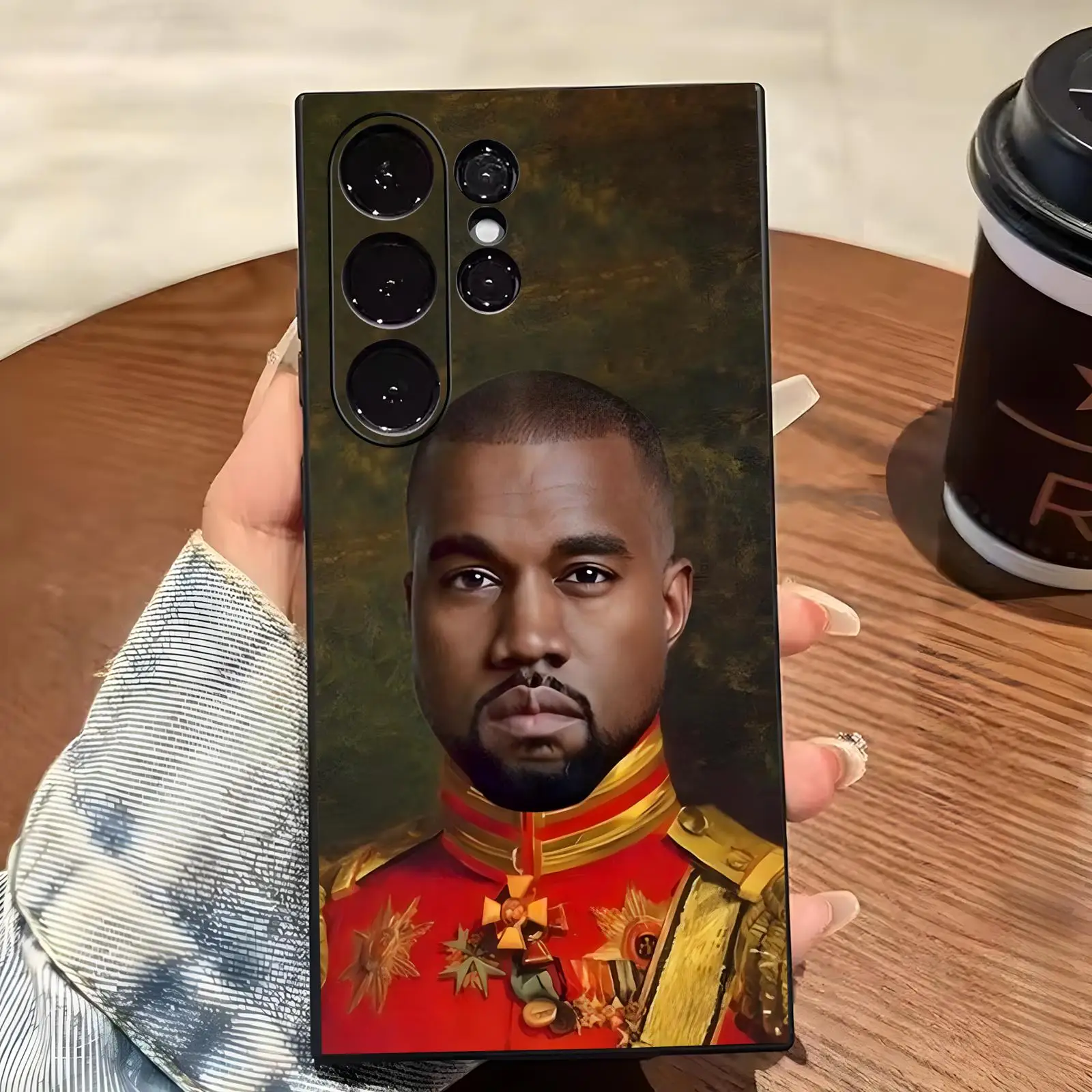 Фото Чехол для телефона K-kanye west для Samsung S26 S25 S24 S23 S22 S21 S20 Ultra Note20, мягкий черный противоударный чехол №2